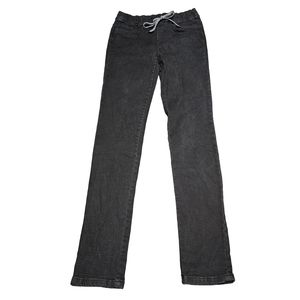 Womens Intro. Black Drawstring Denim Jeans